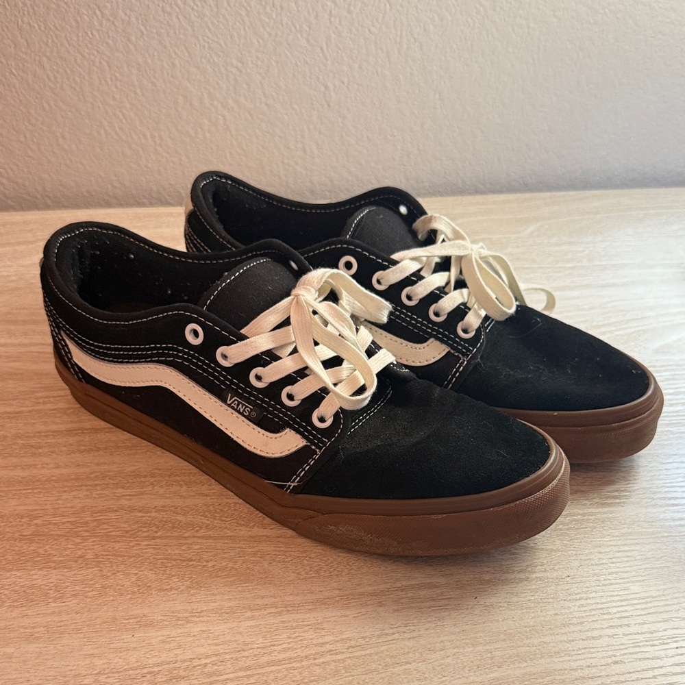 Vans Black and White Low-Top Shoes